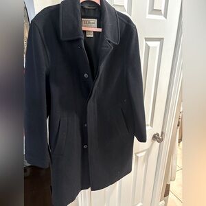 LL bean Men’s Black Pea Coat - a stable for any men’s wardrobe